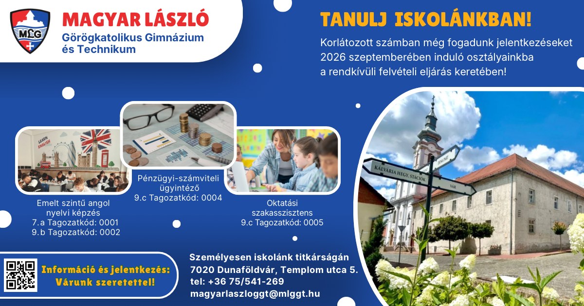 Rendkívüli felvételi eljárás - 2026/2027-es tanév